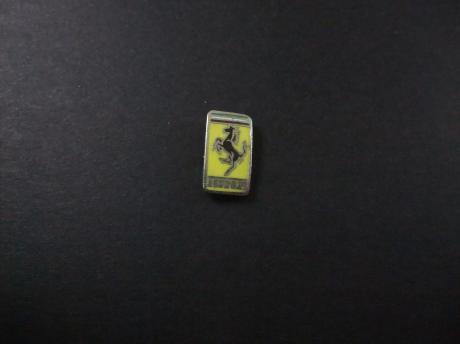 Ferrari sportwagen geel logo emaile uitvoering ( klein model)